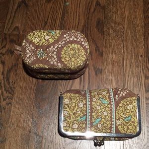 Vera Bradley travel case and jewelry kit